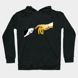 Finger of God Paw of Tuxedo Cat Copyright TeAnne Hoodie